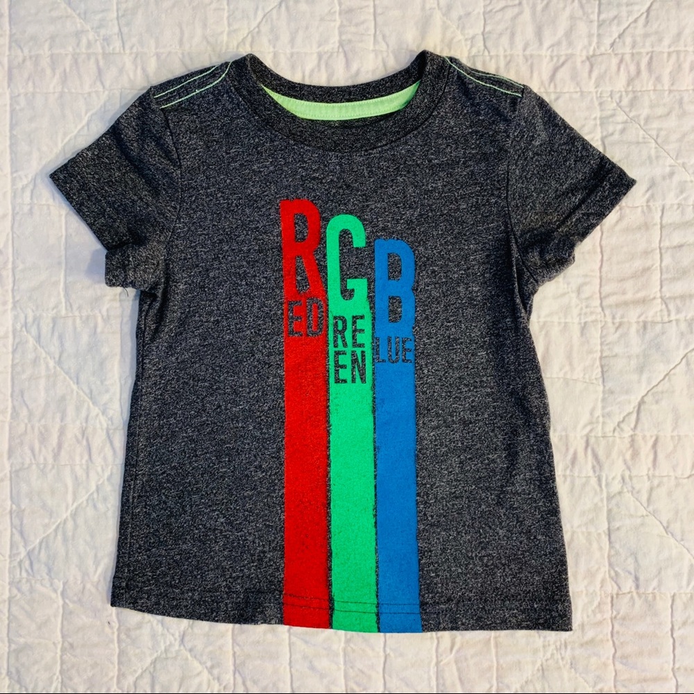 Cat & Jack 18M RGB Red, Green, Blue Graphic Tee